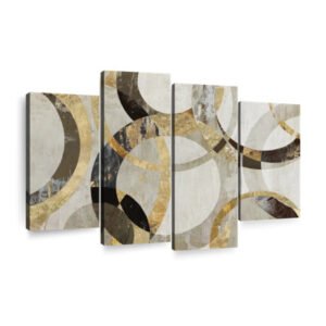 Overlaps Wall Art Multi Piece Canvas Print On Canvas 4 Pieces Set (Set of 4)